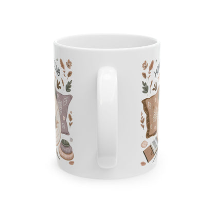 Cozy Homebody Club Ceramic Mug - 11oz & 15oz Coffee Mug for Tea, Cocoa & More