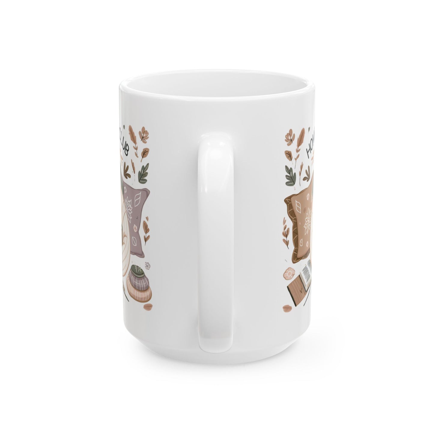 Cozy Homebody Club Ceramic Mug - 11oz & 15oz Coffee Mug for Tea, Cocoa & More