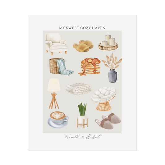 "My sweet cozy haven" Wall Art Print