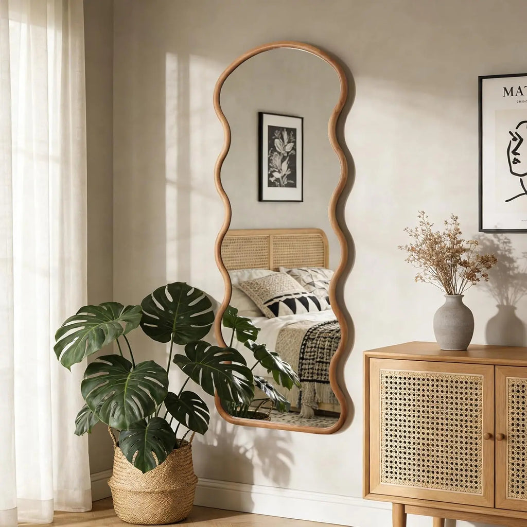 Full Length Wood Arched Mirror