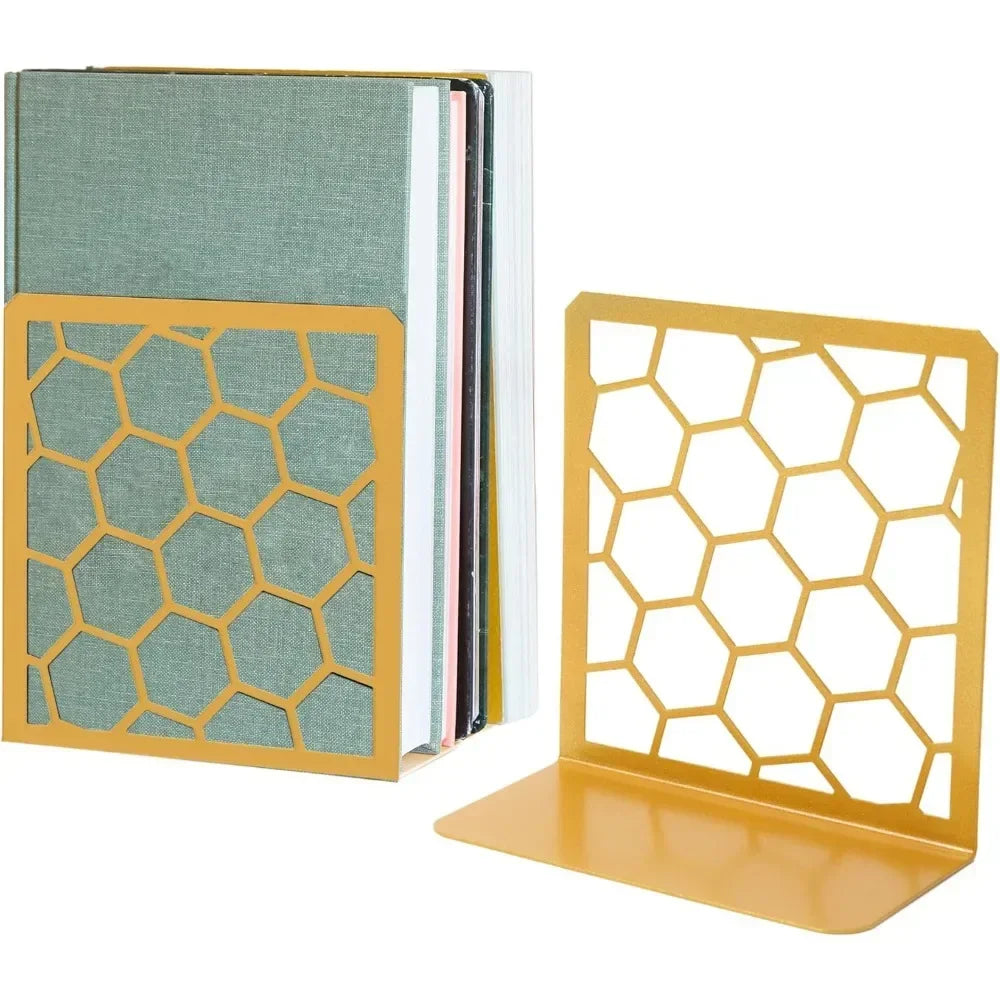 Geometric honeycomb bookend