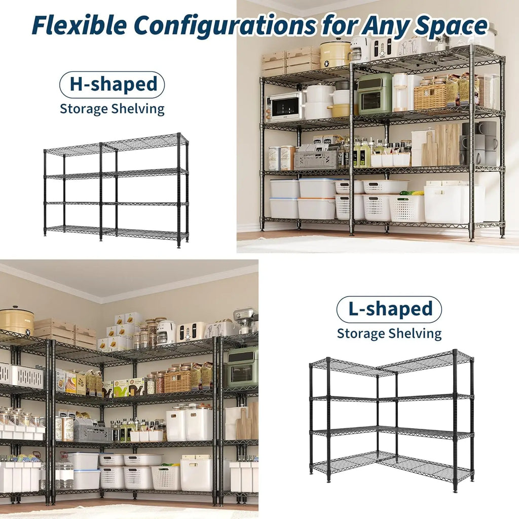 Heavy Duty Storage Shelves 4/5 Tiers Metal Shelving
