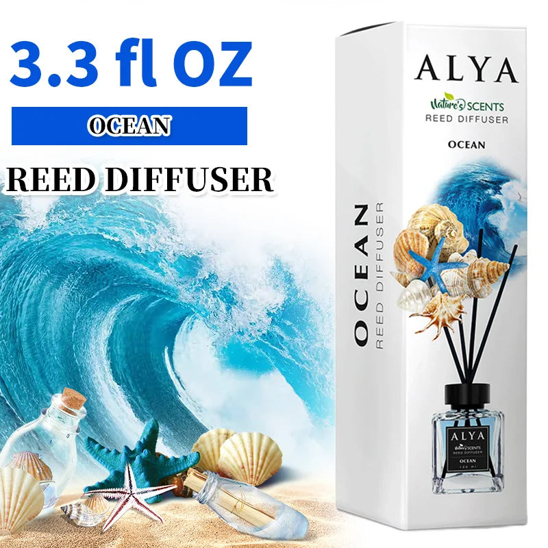 3.3oz Reed Diffuser Set with 14 Scents & 4 Incense Sticks