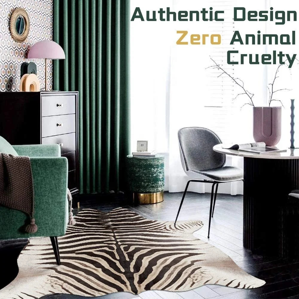 Zebra Print Area Rug