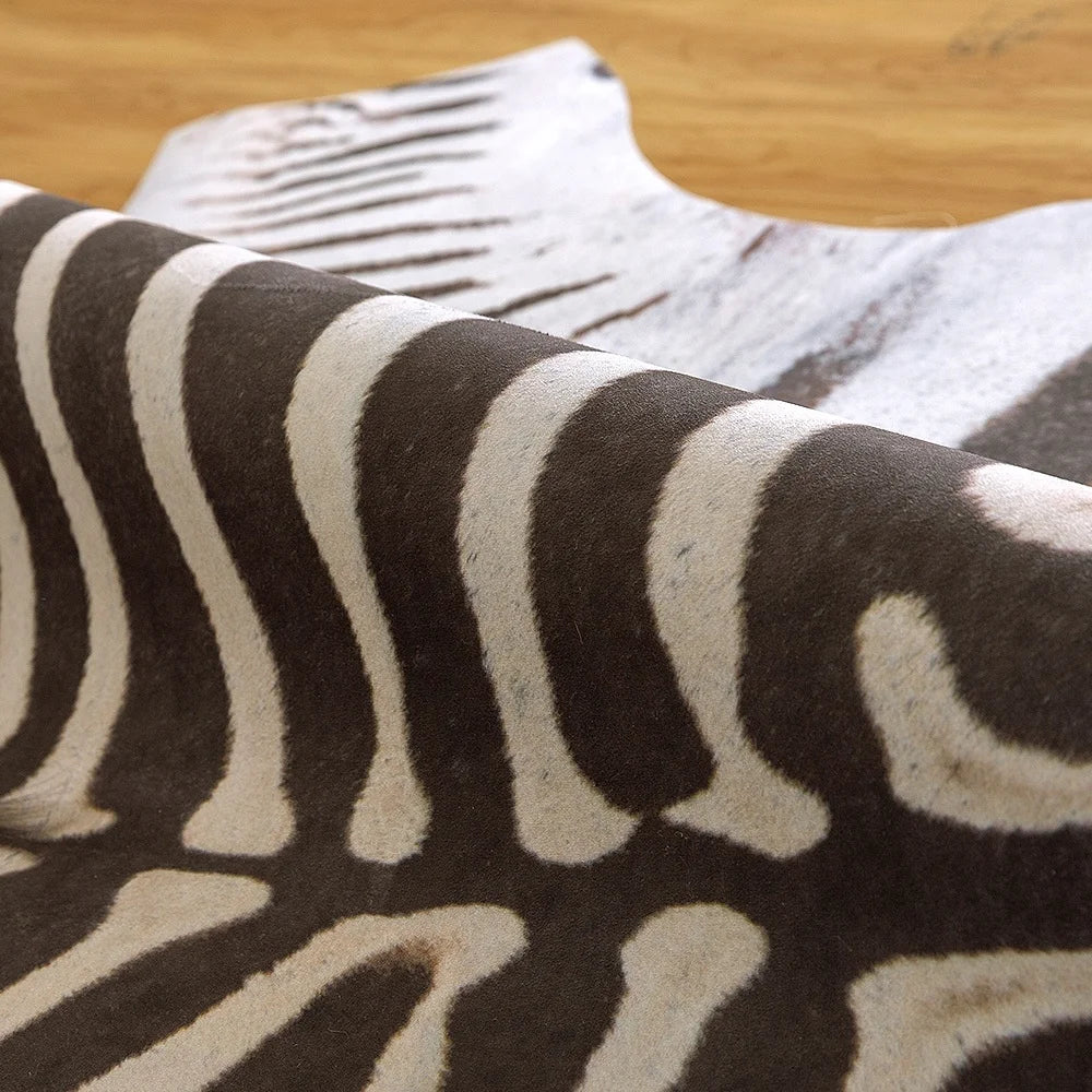 Zebra Print Area Rug