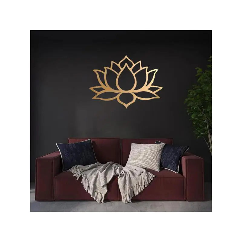 Large Lotus Metal Wall Art