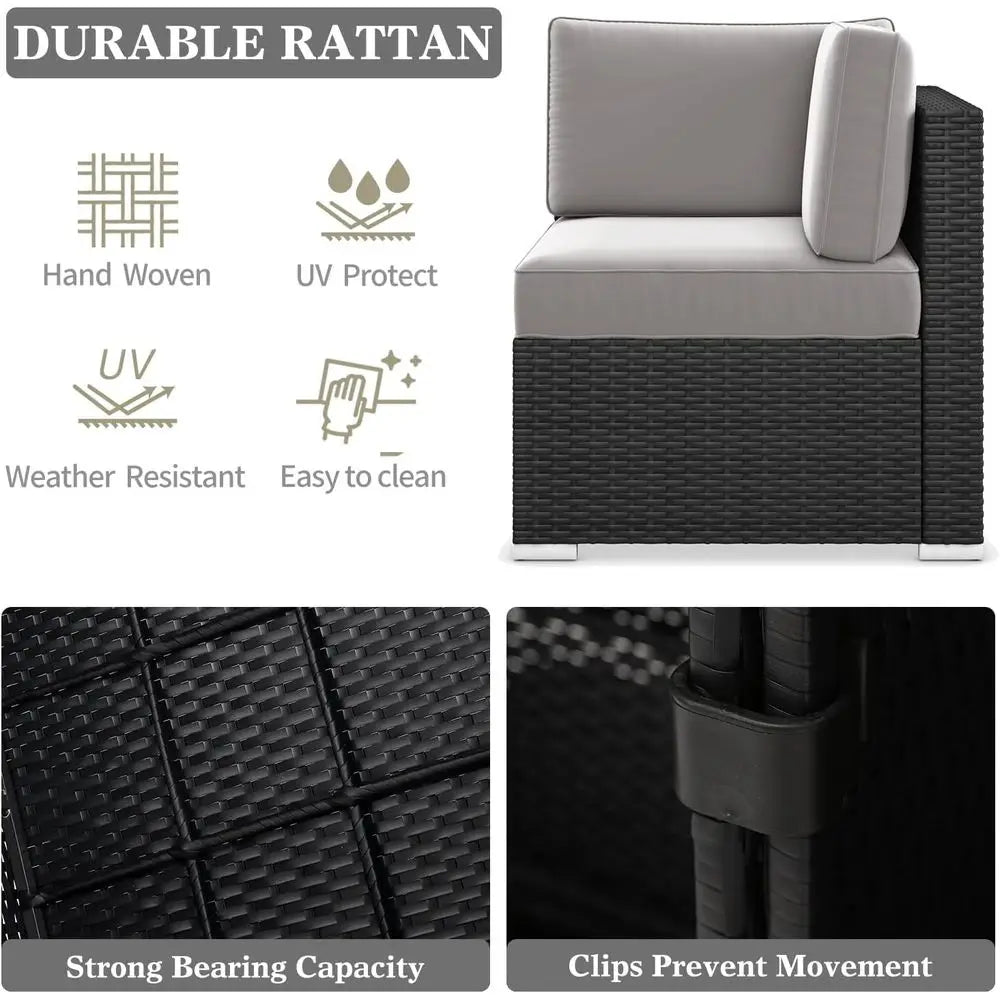 8-Piece Outdoor  Set with Propane Fire Pit and Coffee Table