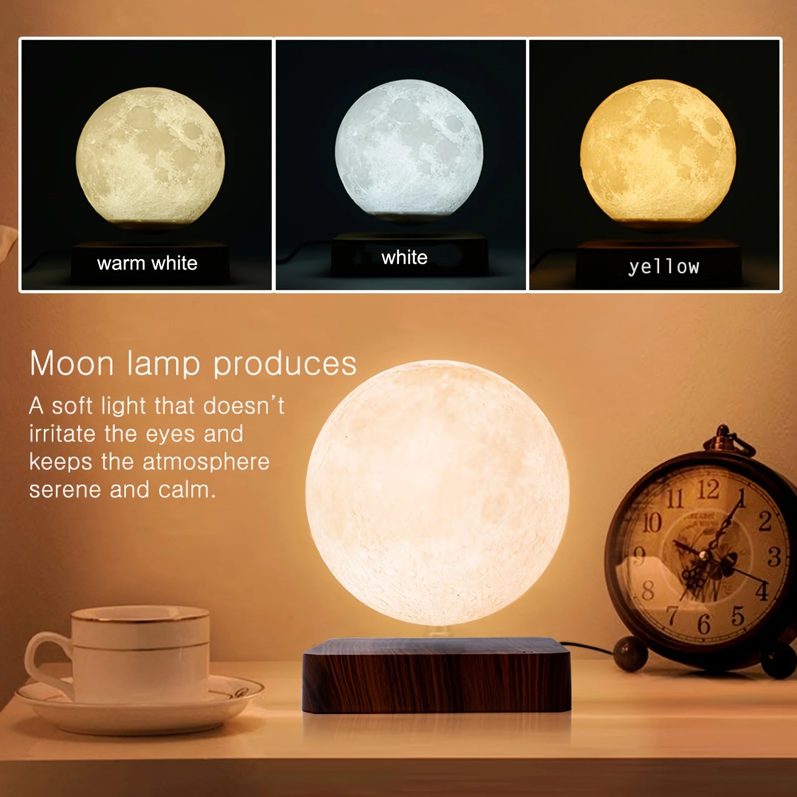 Magnetic Floating Rotating Moon Lamp