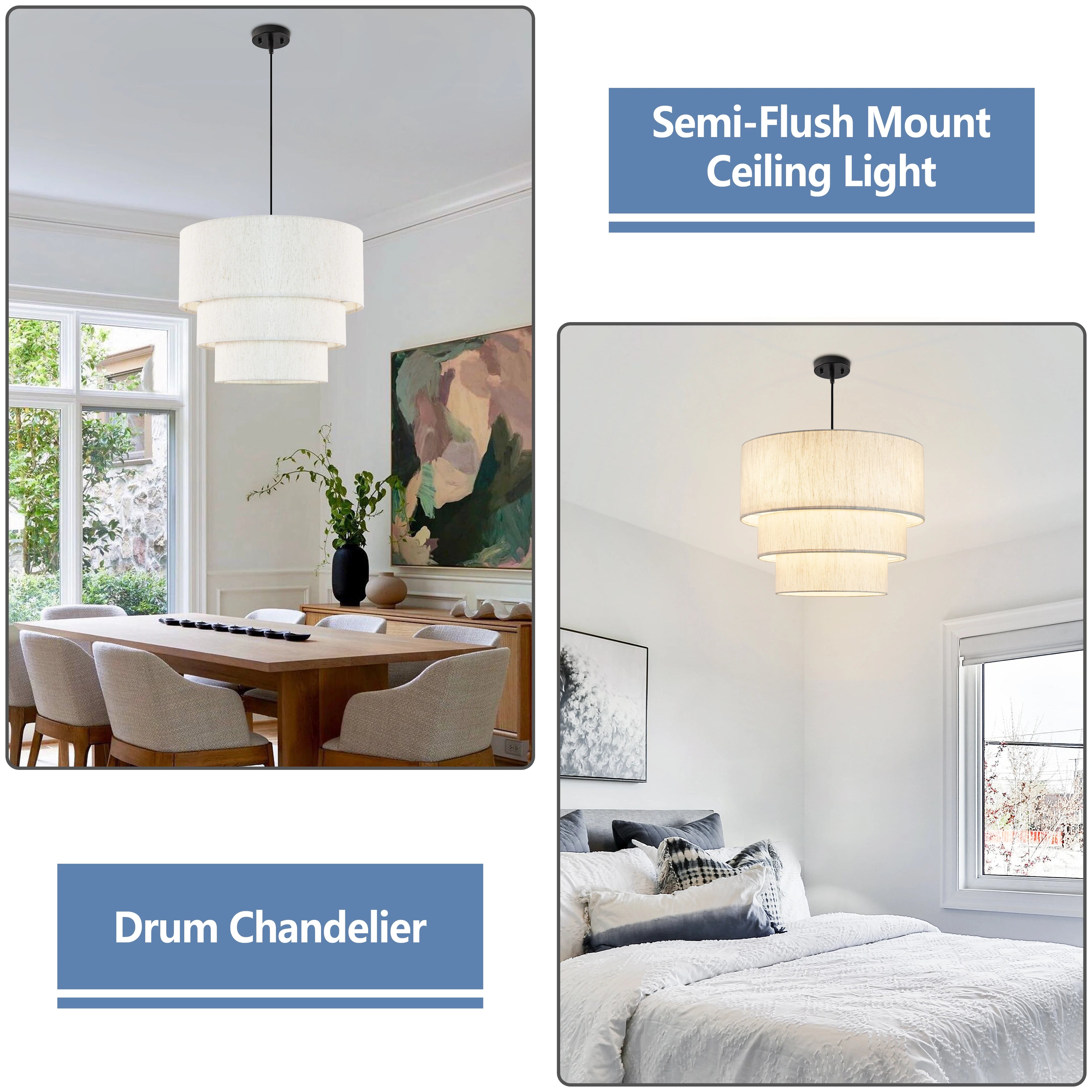 Drum Chandelier Tiered Light Fixture