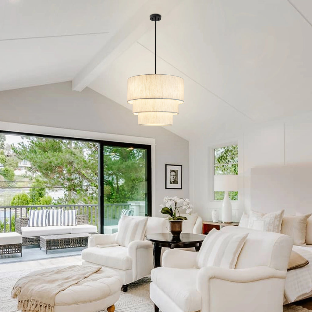 Drum Chandelier Tiered Light Fixture