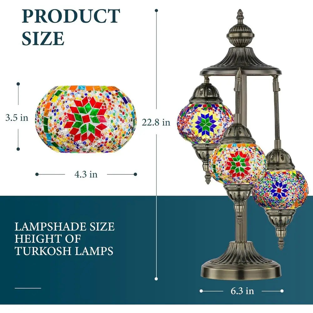 3 Globes Moroccan Table Lamp