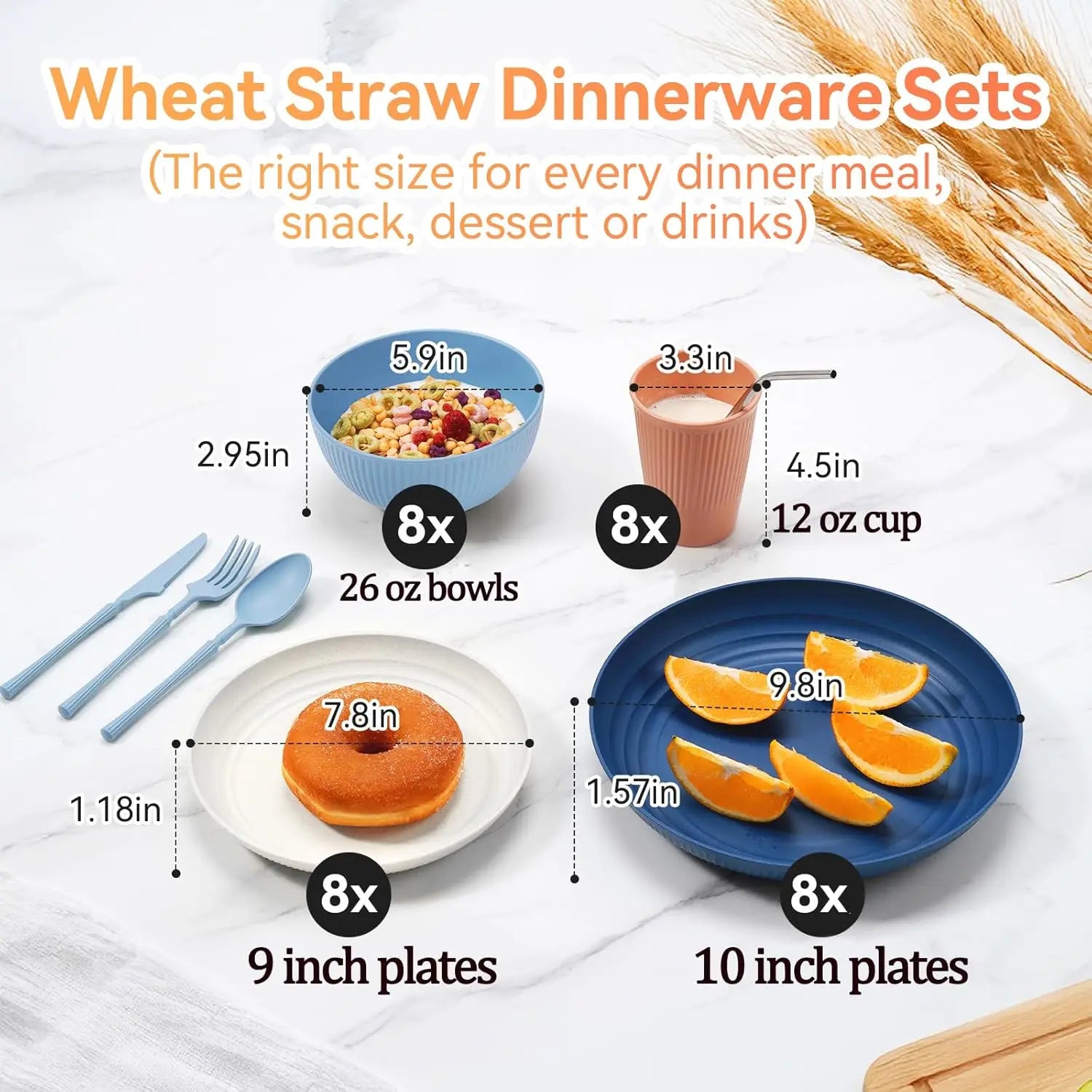 64-Piece Dinnerware Set for 8