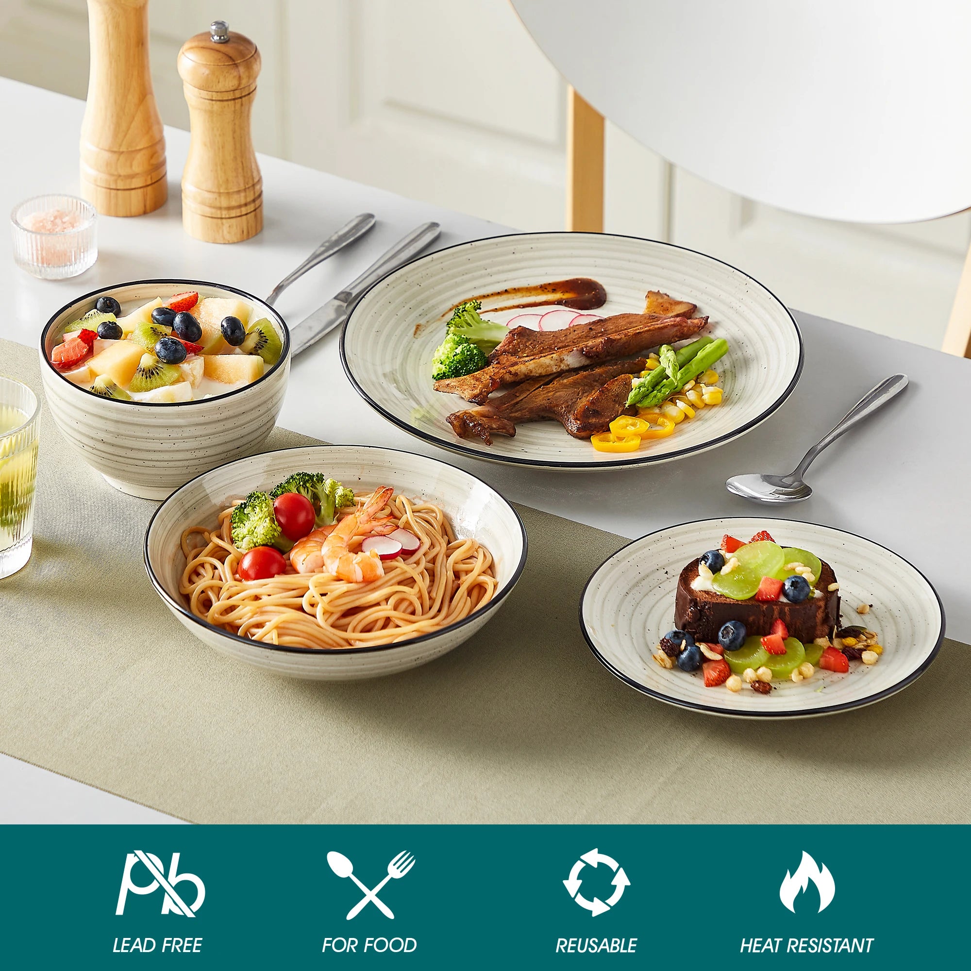 Beige Plates Dinner Sets