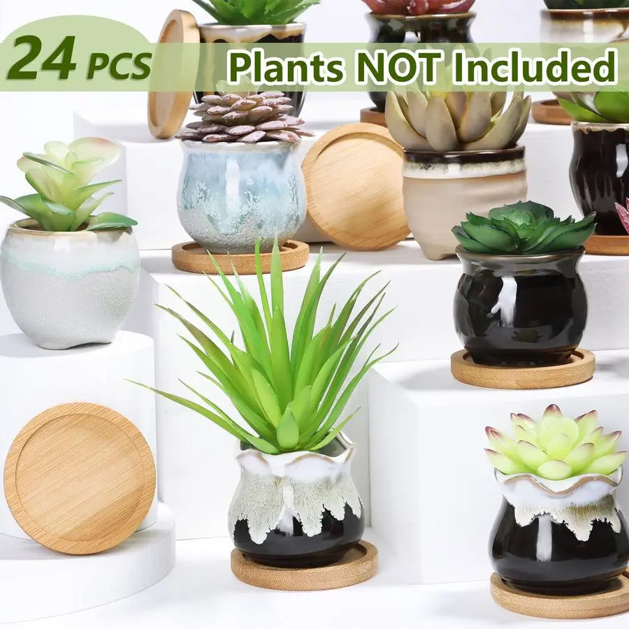 24 Pcs Small Succulent Pots