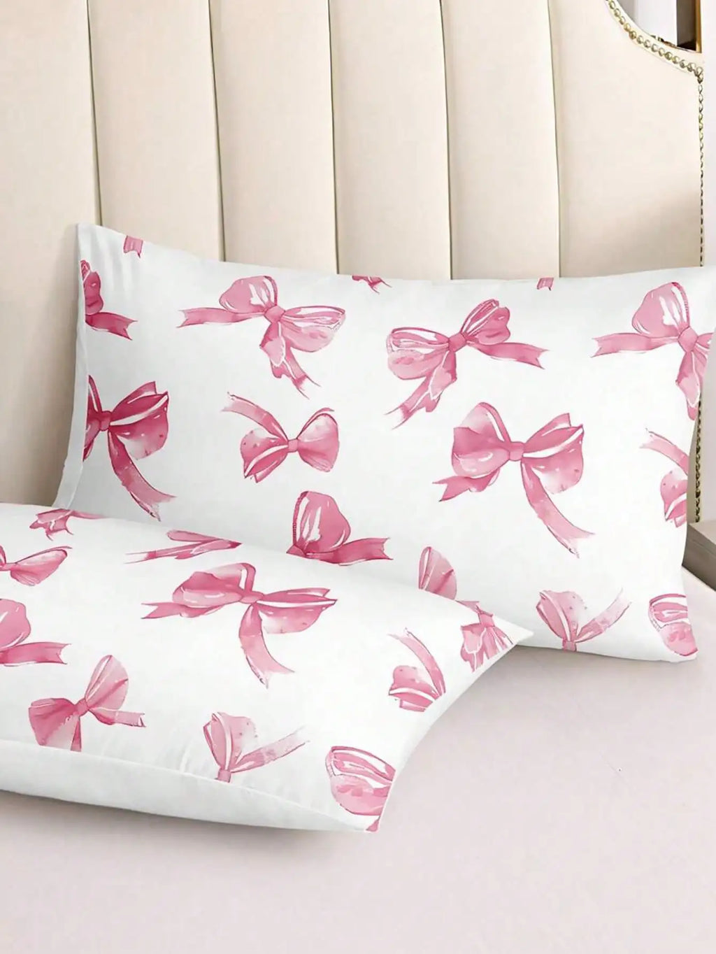 Pink Bow Pattern Duvet Cover Set