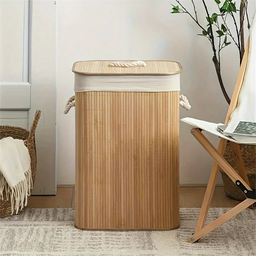 Bamboo Large Capacity Laundry Basket