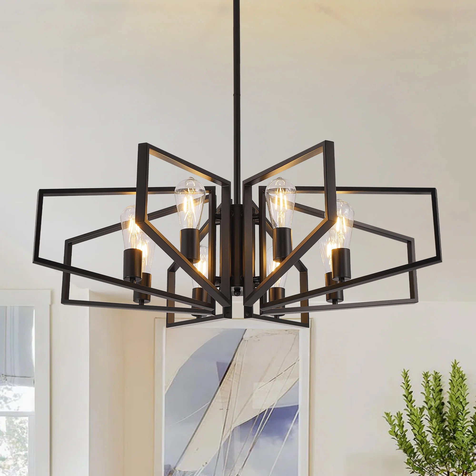 8-Light Geometric Chandelier