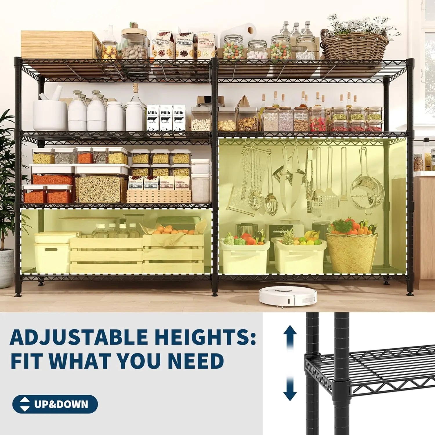 Heavy Duty Storage Shelves 4/5 Tiers Metal Shelving