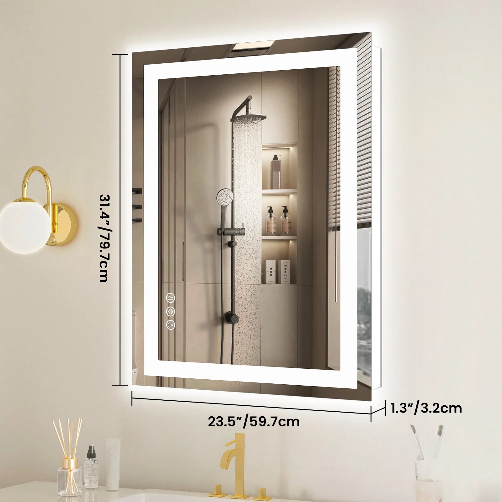 36"x 24"LED Bathroom Vanity Mirror