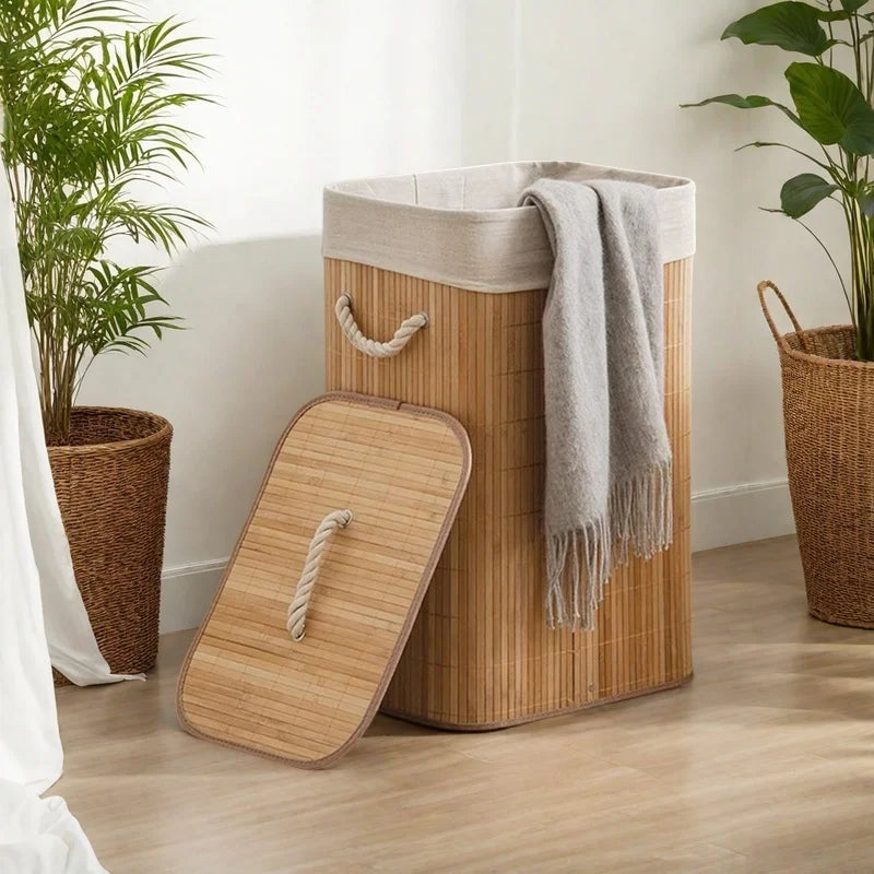 Bamboo Large Capacity Laundry Basket