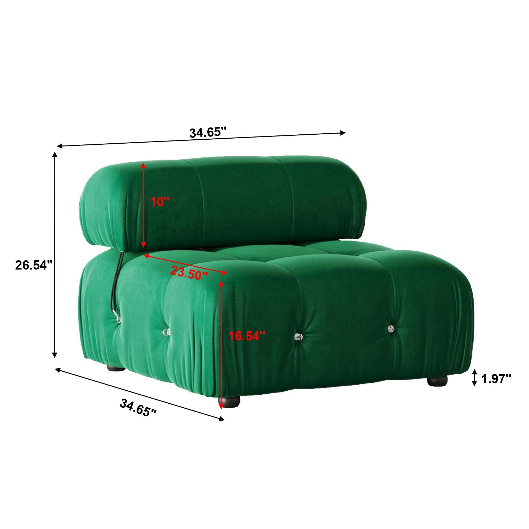 U-Shaped Minimalist Velvet Sofas