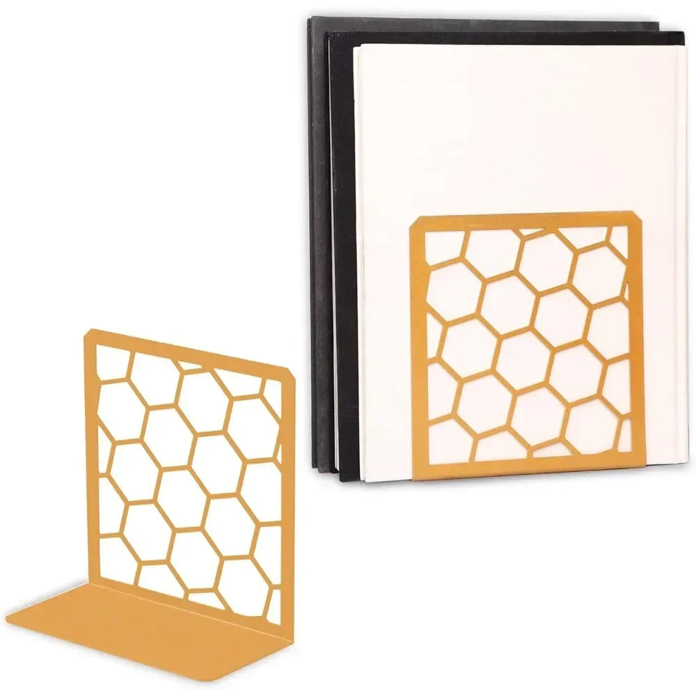 Geometric honeycomb bookend
