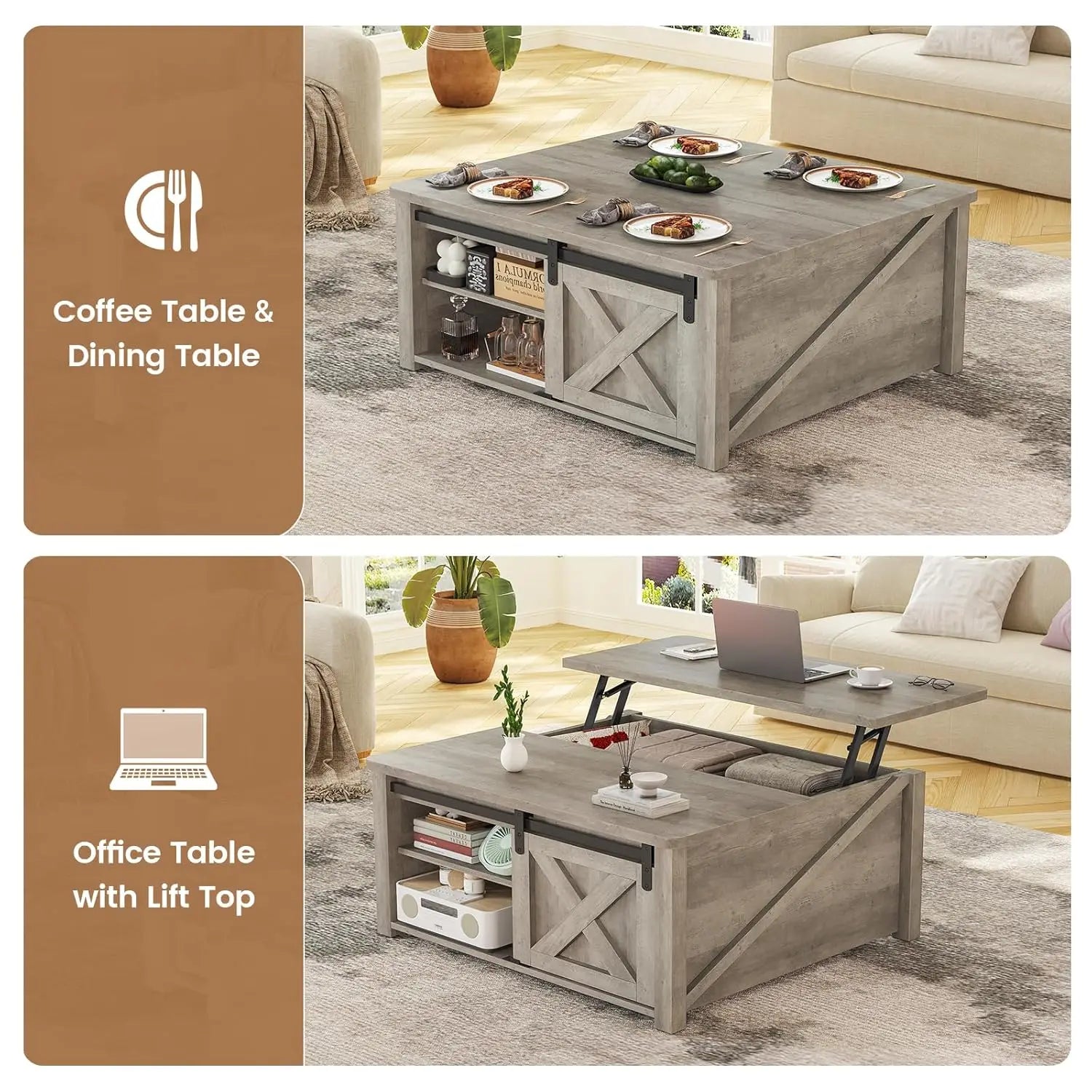Lift Top Coffee Table with Storage