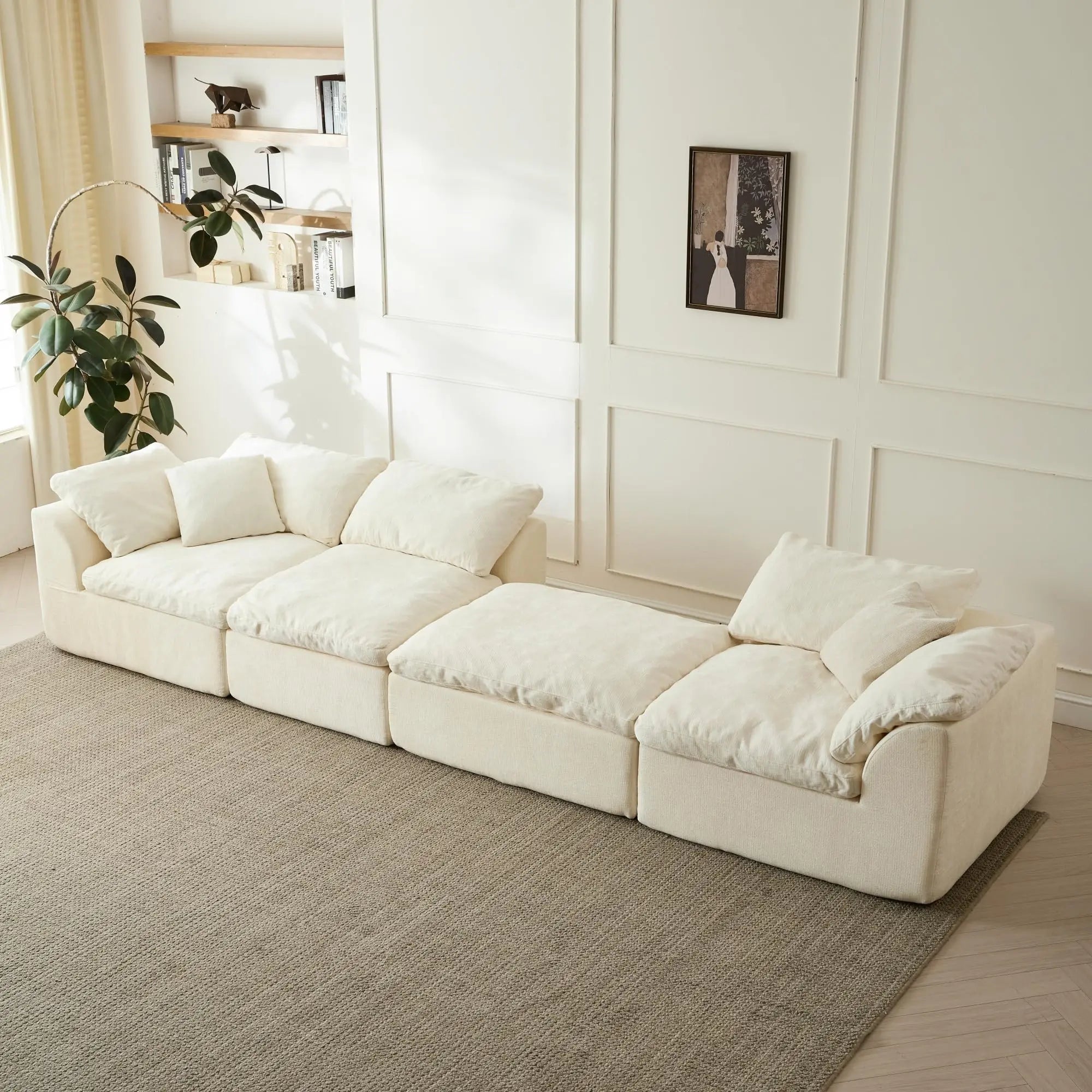 109" Modern Cloud L-Shaped couch