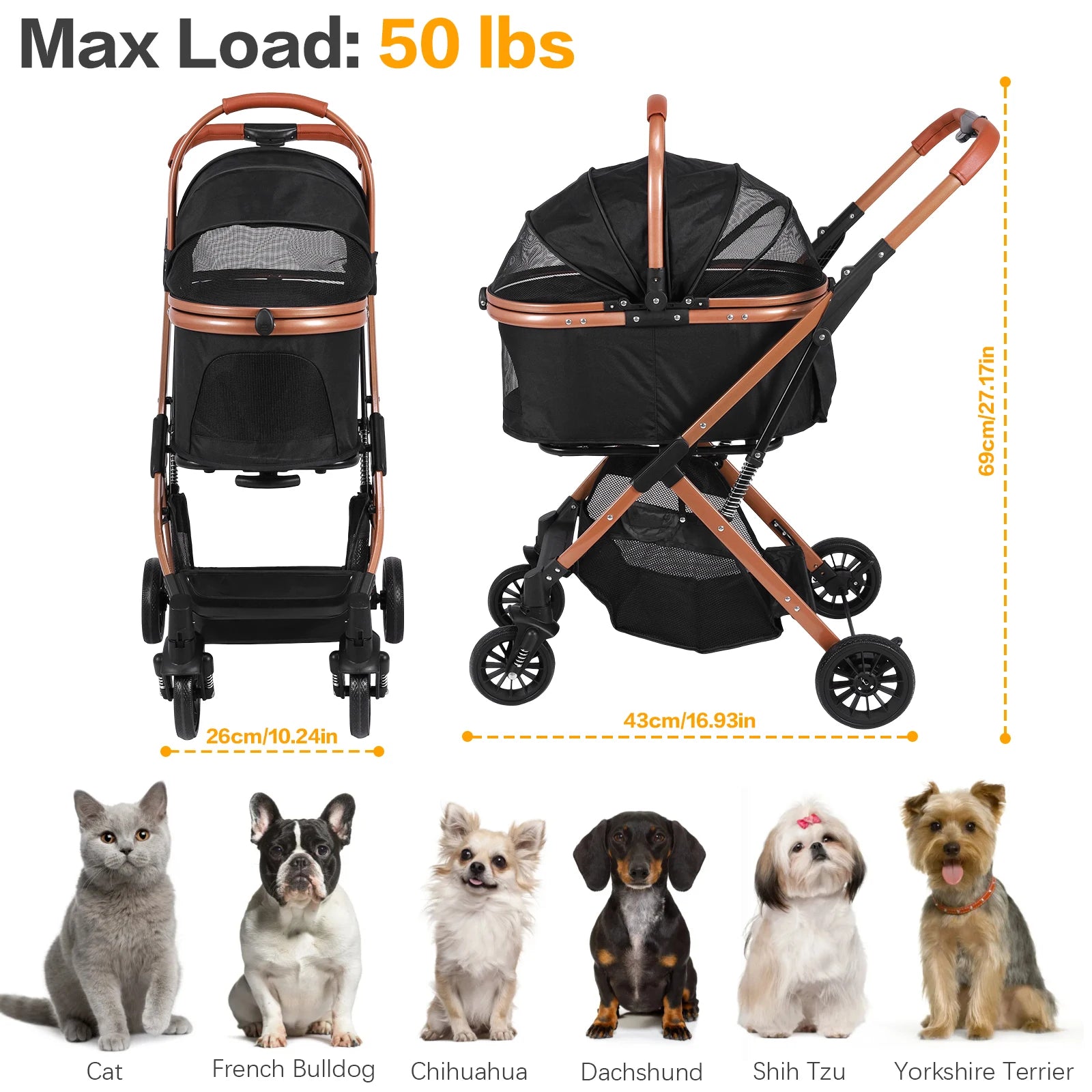 Puppy Cage Jogger Stroller