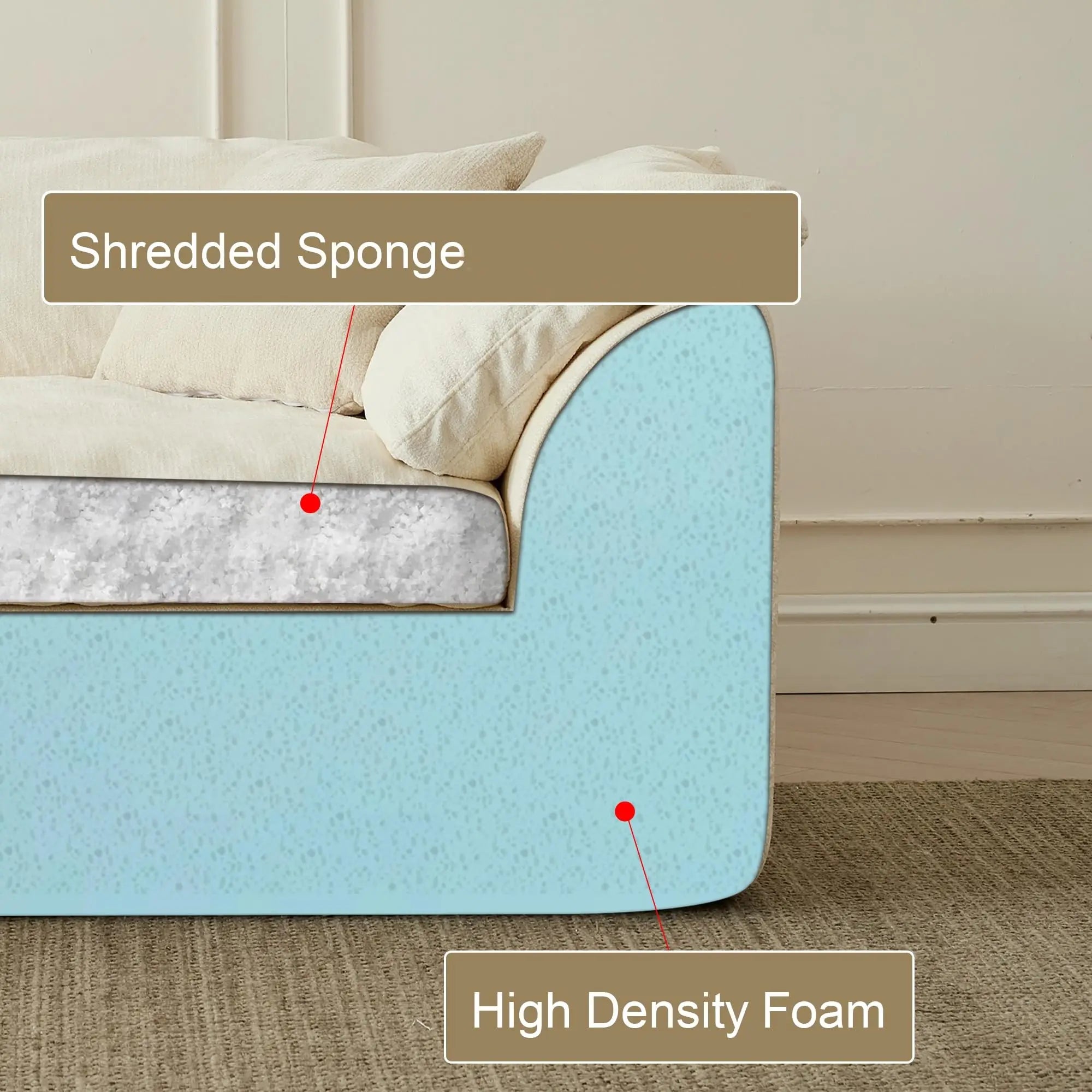 109" Modern Cloud L-Shaped couch