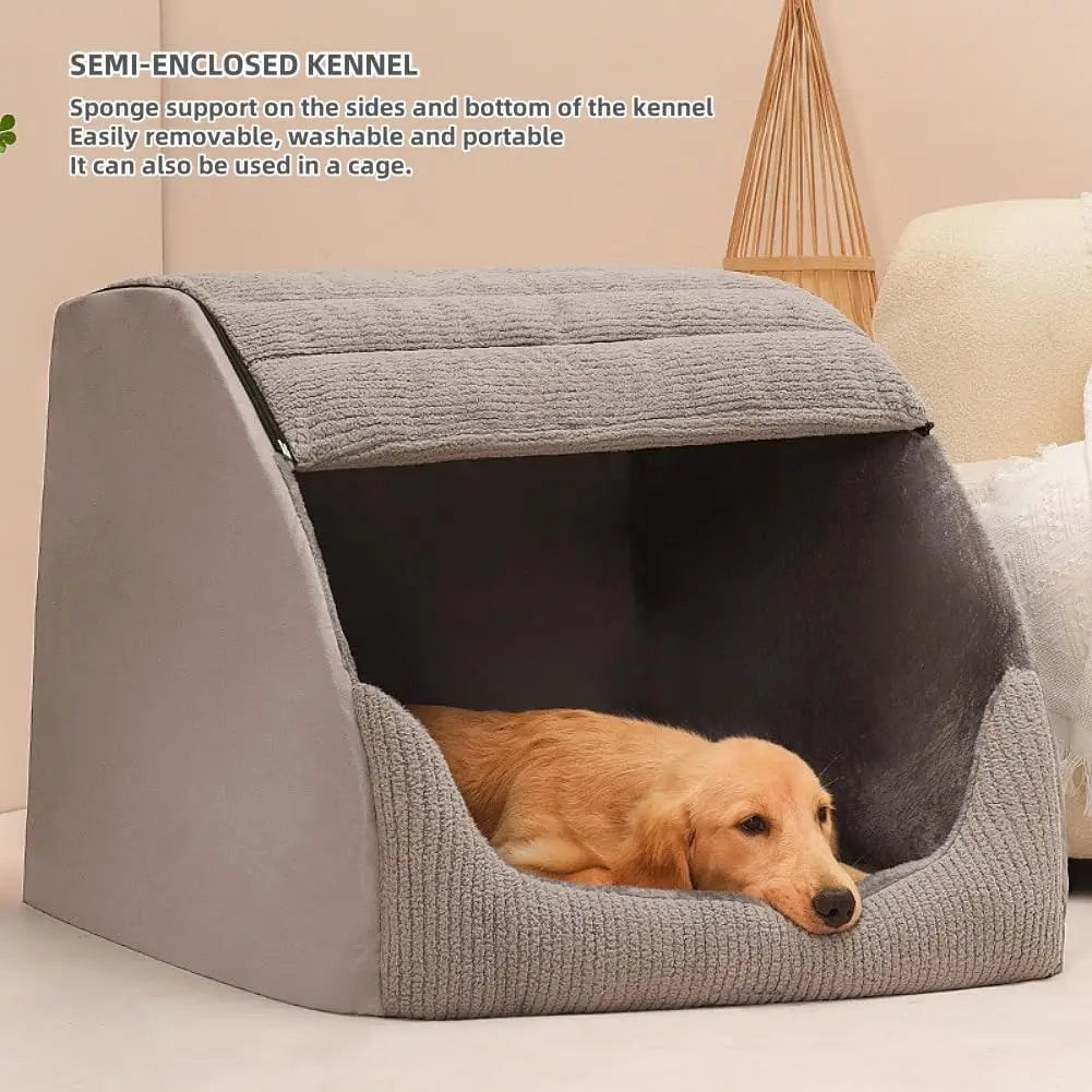 Extra Large Dog Bed House with Memory Foam