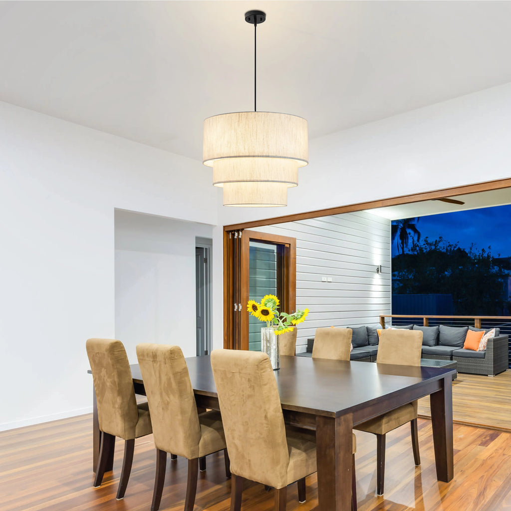 Drum Chandelier Tiered Light Fixture