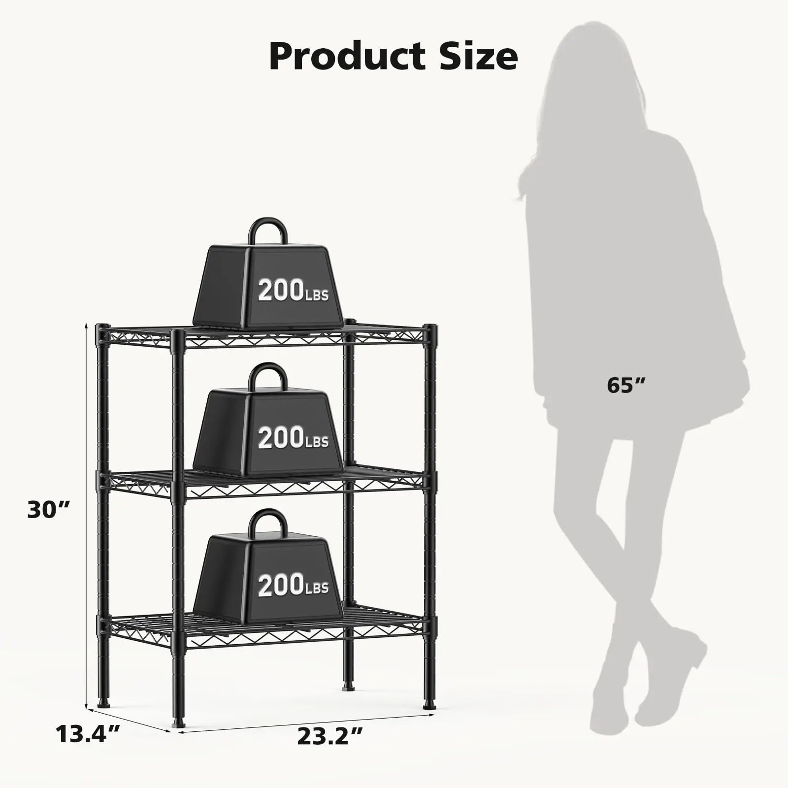 3-5 Tier Metal Wire Storage Shelves Adjustable Storage Racks
