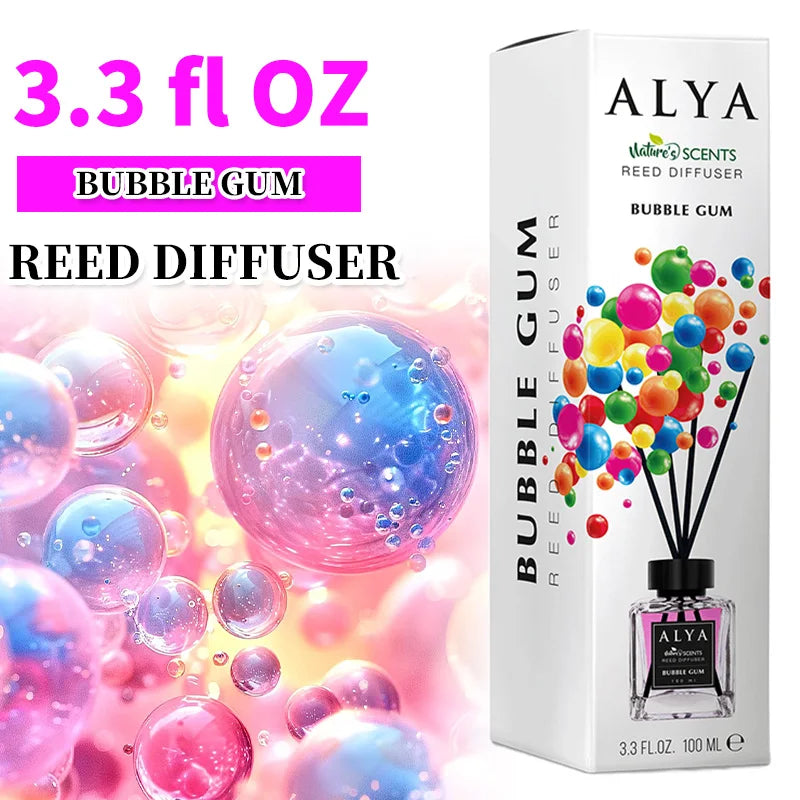 3.3oz Reed Diffuser Set with 14 Scents & 4 Incense Sticks