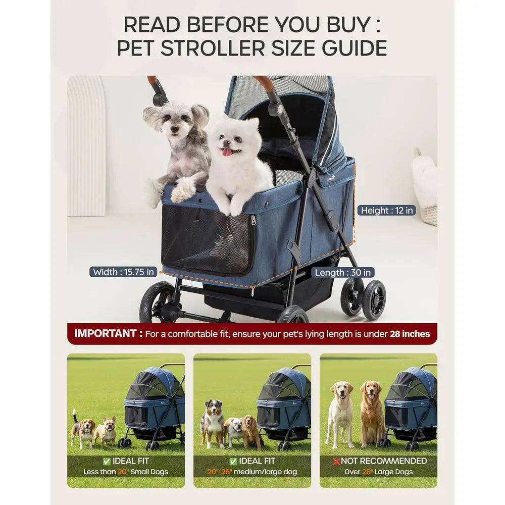 Extra Large Foldable Pet Stroller