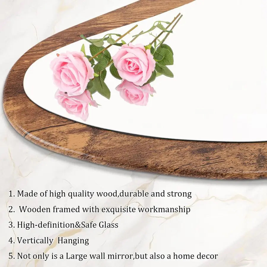 Large Wall Mirrors with Wood Frame