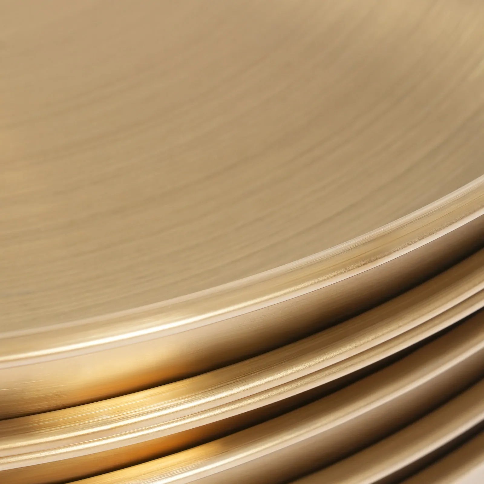 6PCS Gold Round Serving Trays