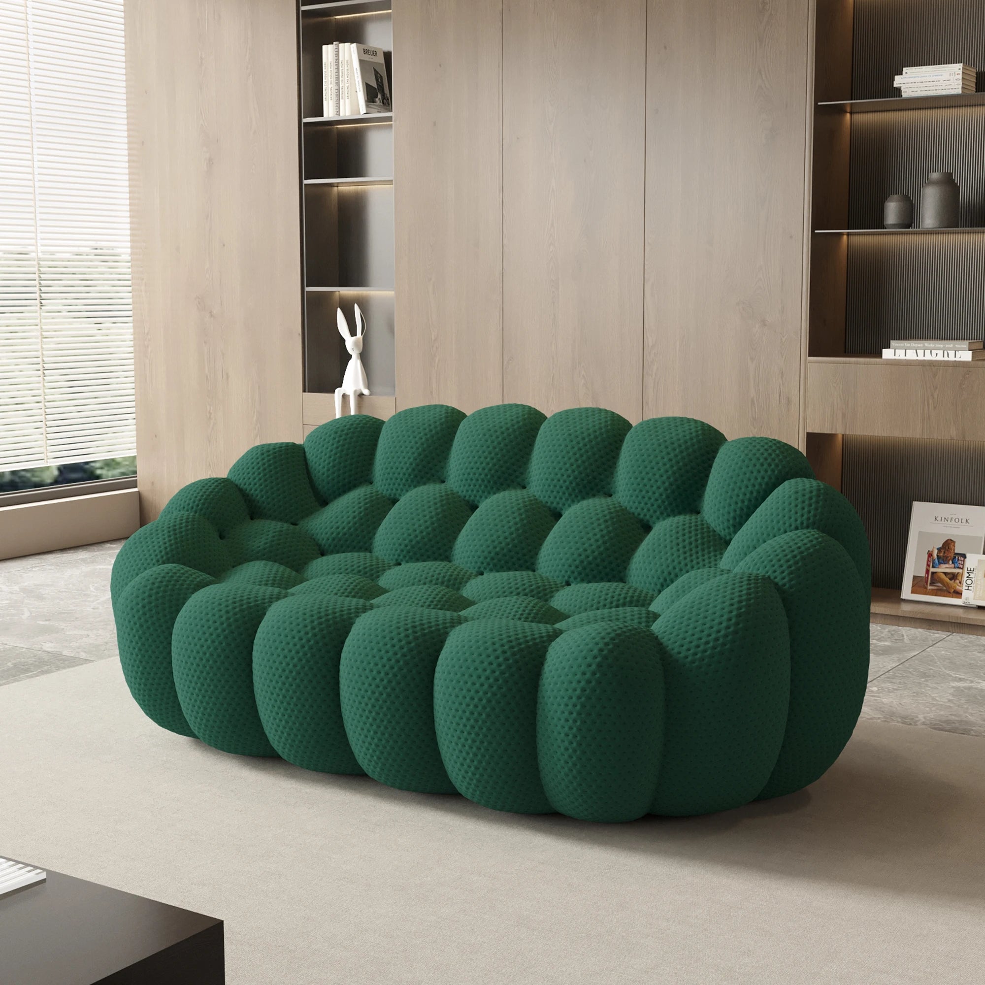78'' Modern Curved Boneless Sofa