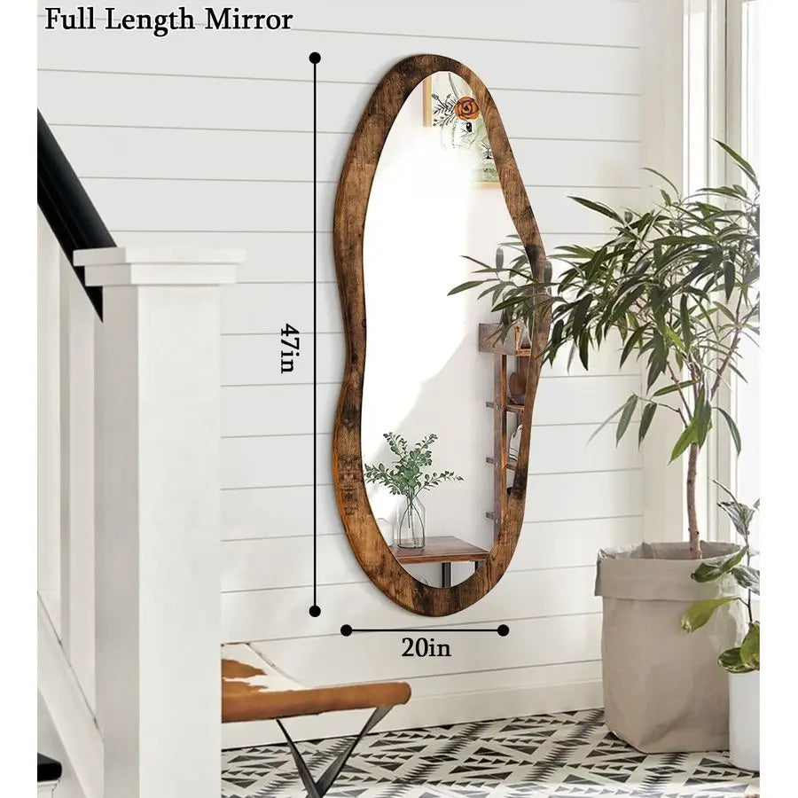Large Wall Mirrors with Wood Frame