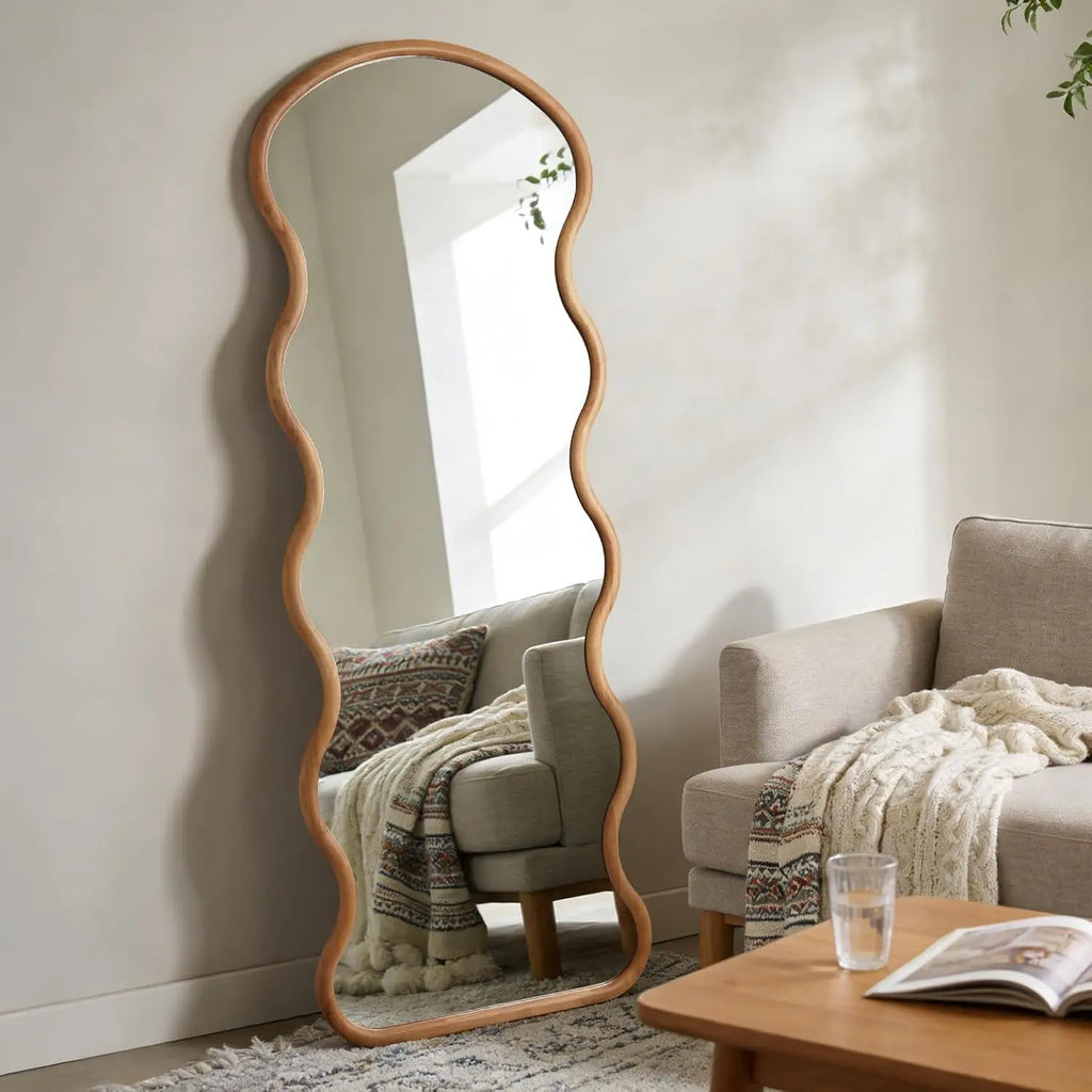 Full Length Wood Arched Mirror