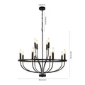12-Light Black Chandelier