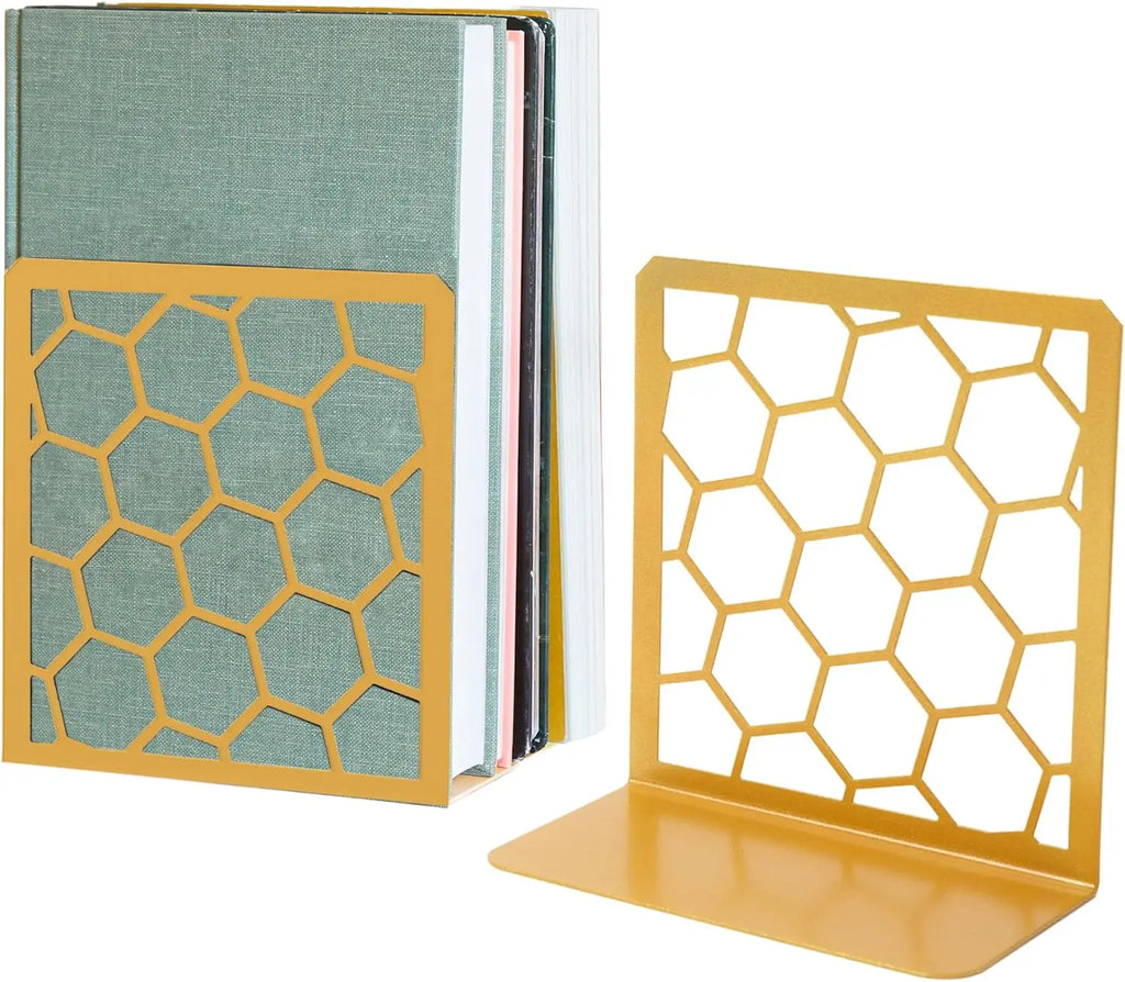 Geometric honeycomb bookend