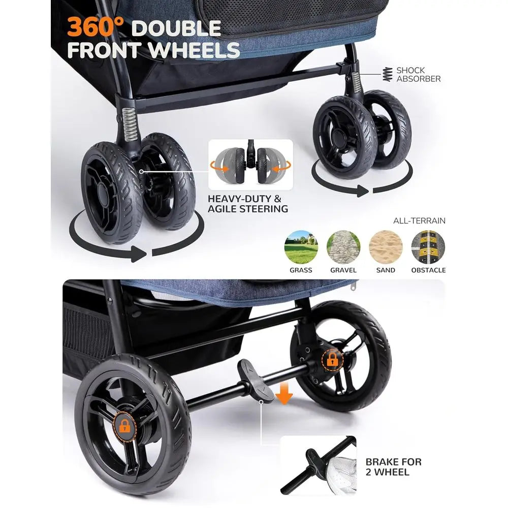 Extra Large Foldable Pet Stroller