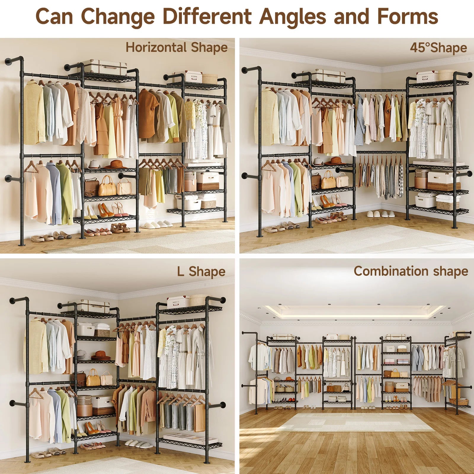 Wall Mounted Industrial Pipe  Clothes Rack