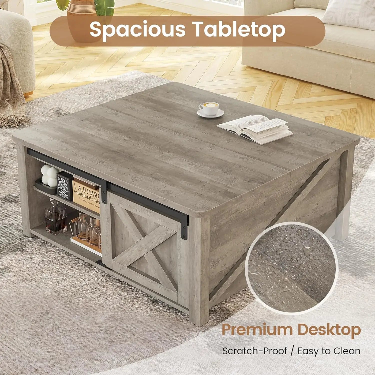 Lift Top Coffee Table with Storage