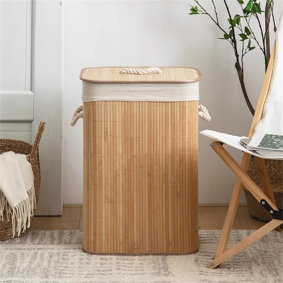 Bamboo Large Capacity Laundry Basket