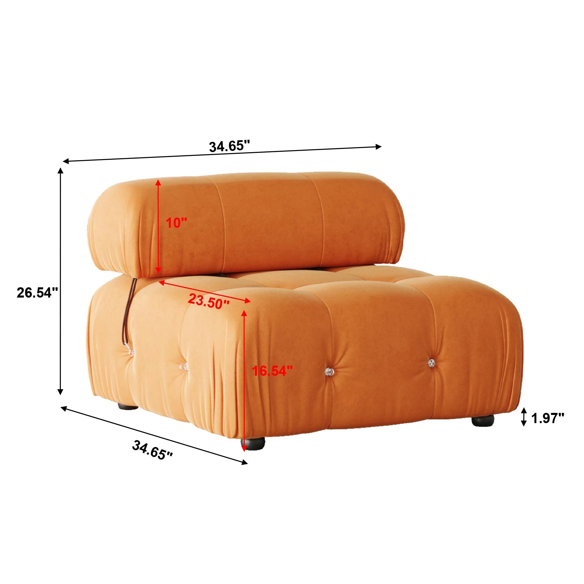 U-Shaped Minimalist Velvet Sofas