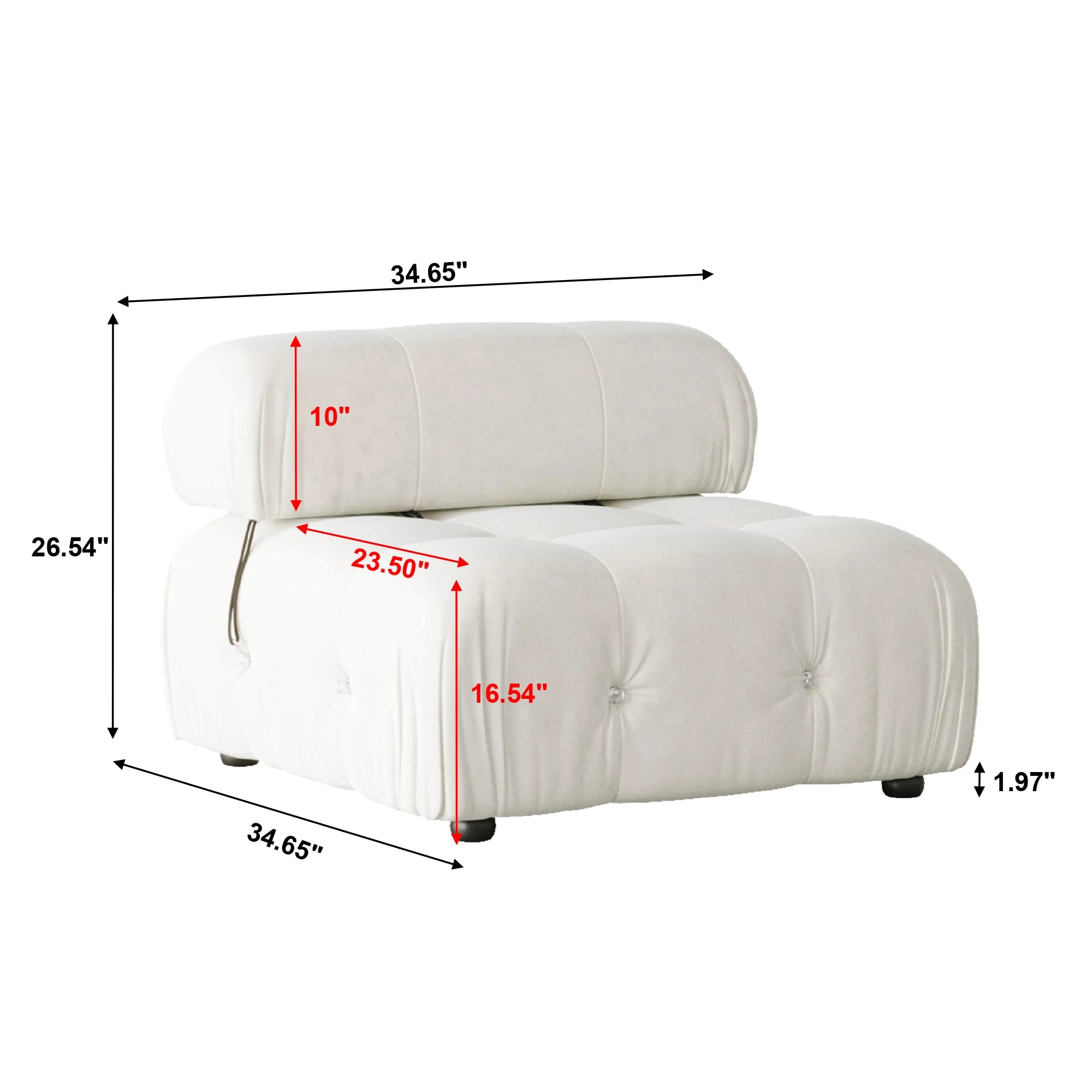 U-Shaped Minimalist Velvet Sofas