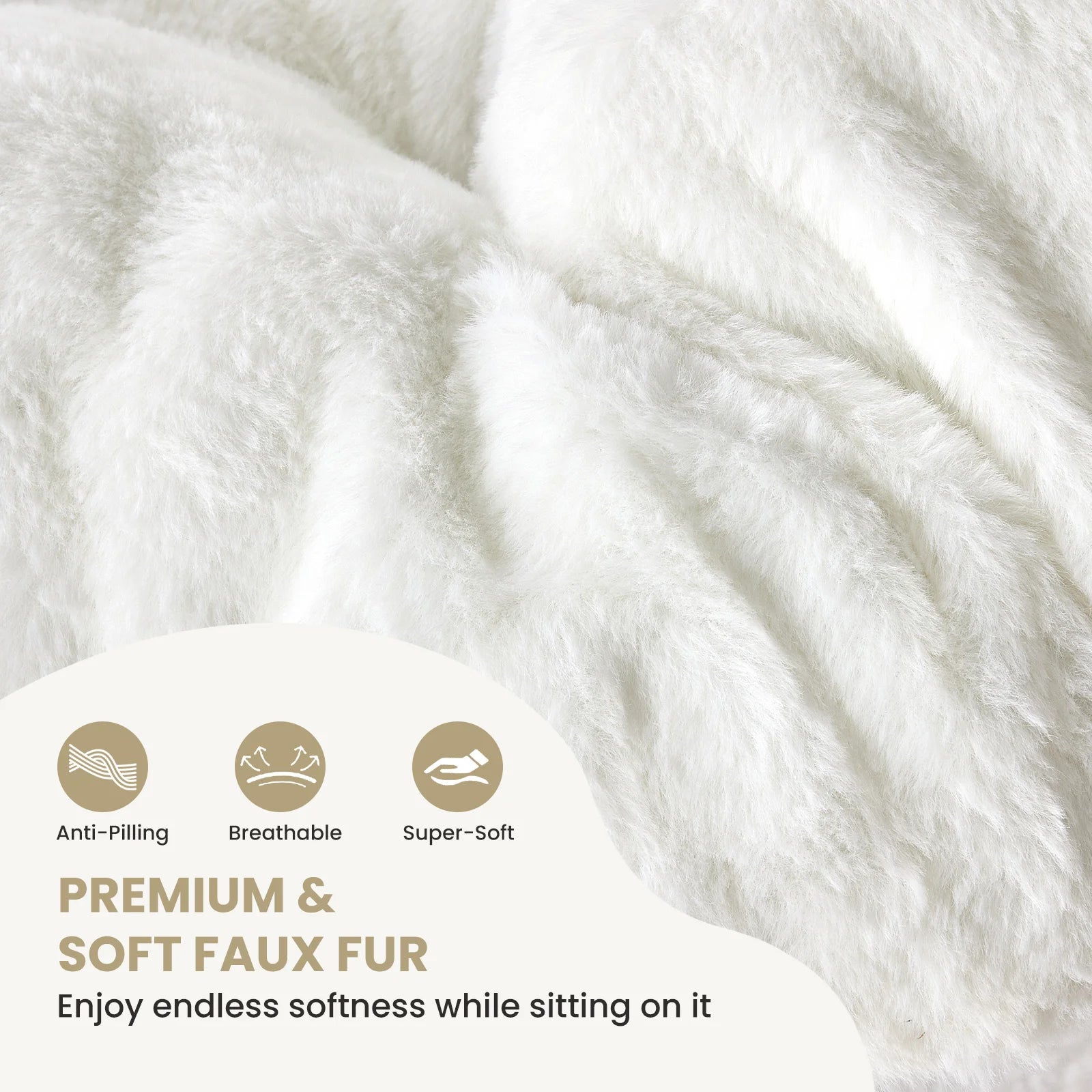 28IN Cozy Saucer Chairs Soft Faux Fur