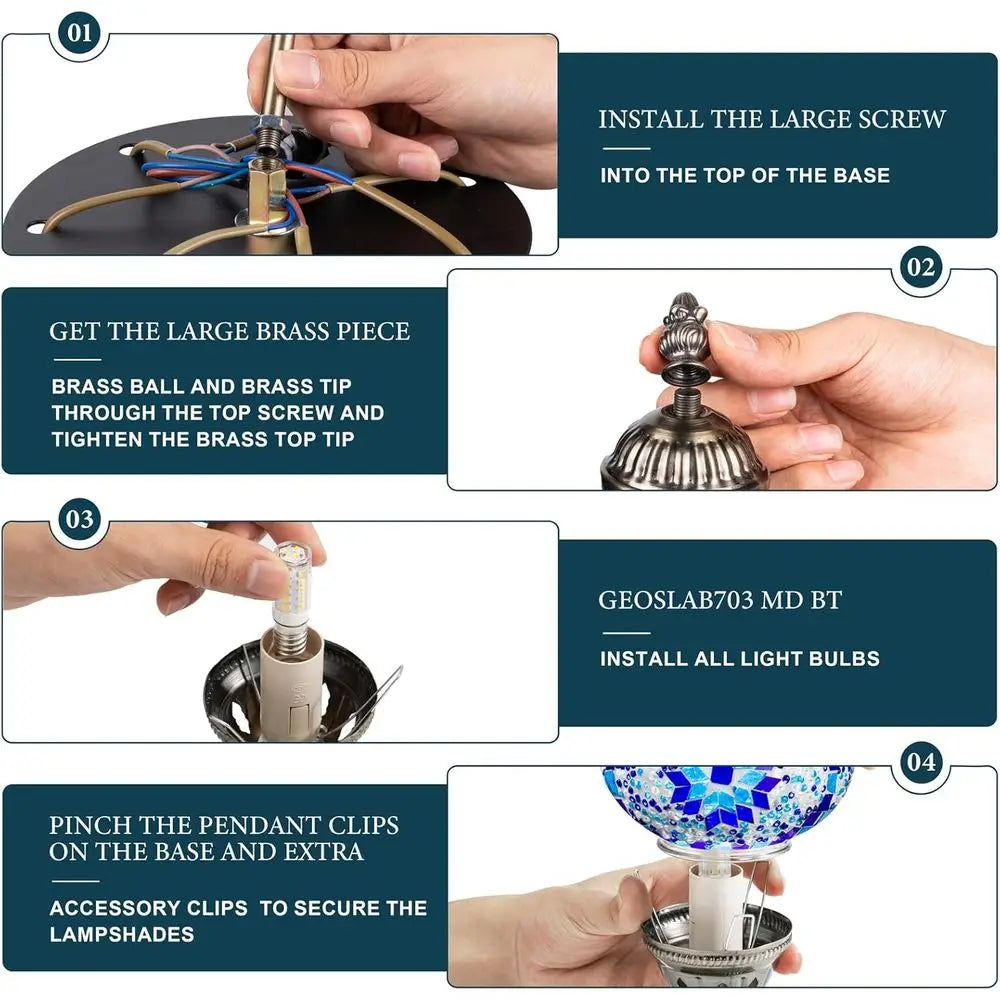 3 Globes Moroccan Table Lamp